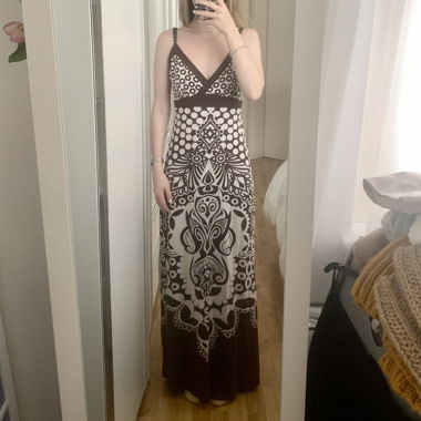 gemustertes Maxi-Kleid