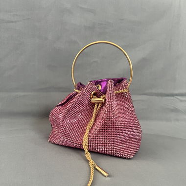 Pinke Handtasche mit Strass