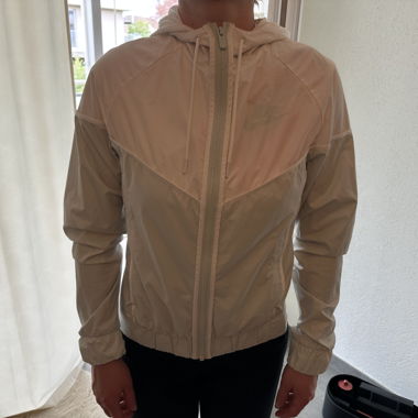 Light beige hooded jacket