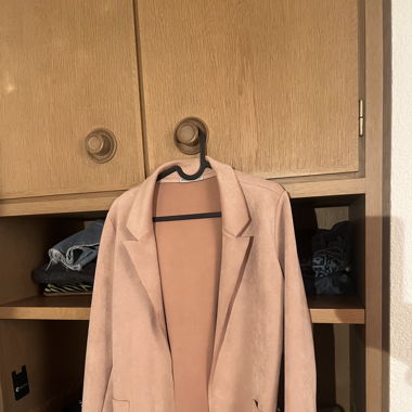 Zara blush pink suede blazer jacket