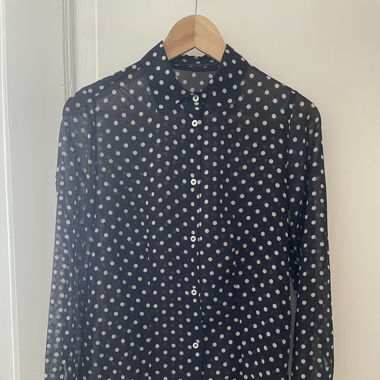 Calvin Klein Shirt, Transparent, Polka Dot, XS