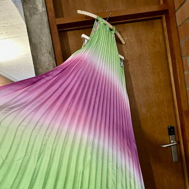 Multicolor pleated dress