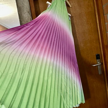 Multicolor pleated dress