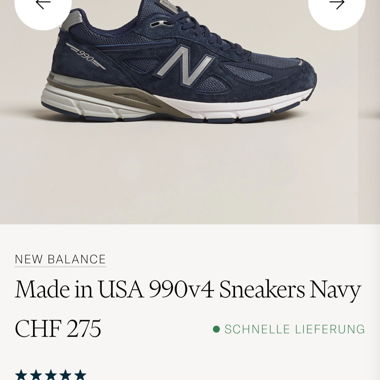 New Balance 990v4 navy