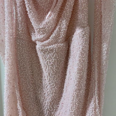 Abito maxi scintillante rosa