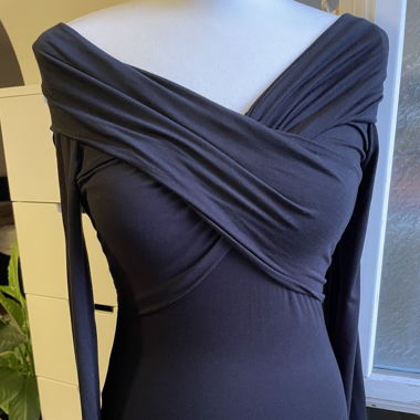 Black elastic blouse - size 36 