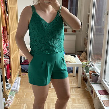 Combi Naf Naf vert émeraude 