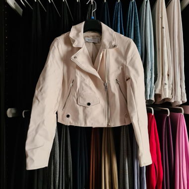 Bershka Faux Leather Jacket Biker Look