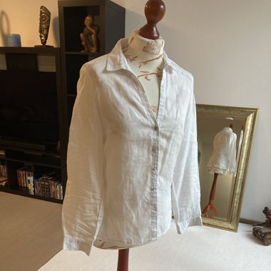 Chemisier lin blanc Maison 123