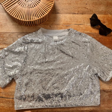 H&M Sequin Crop Top - S