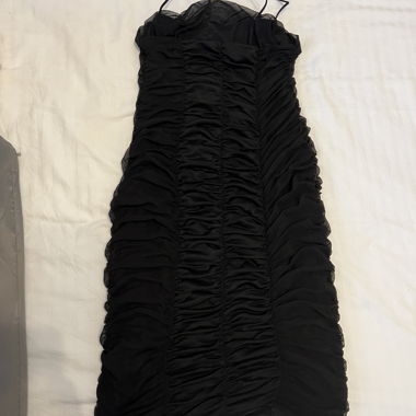 Black Ruched Dress