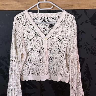 Cream lace cardigan