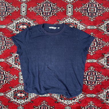 Cropped Leinen Baby Tee