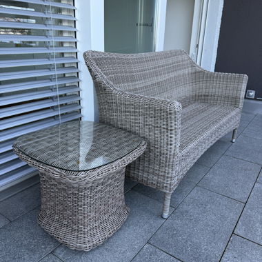 Set divano da giardino in rattan