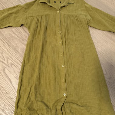 Robe chemise en gaze de coton