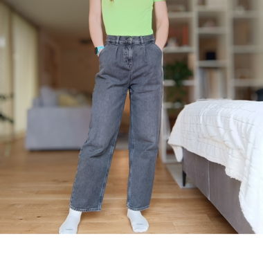 Futurepeople Wide leg Jeans, schwarz 
