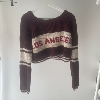 Stradivarius Cropped Sweatshirt 'Los Angeles'