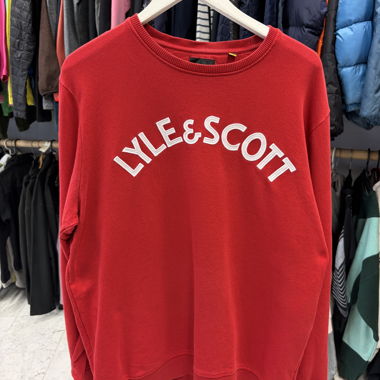 Felpa Lyle & Scott rossa, taglia XL
