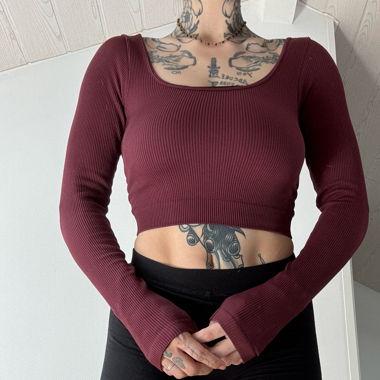 Crop top à manche longue
