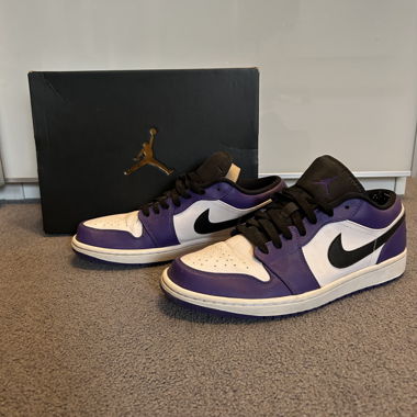 Jordan one low purple