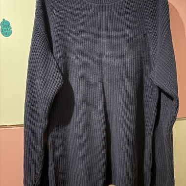 Maglione in maglia blu scuro