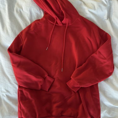 Roter Hoodie