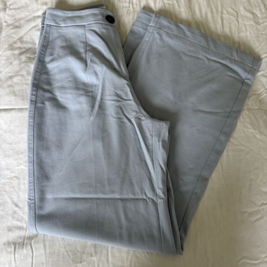 Bershka Wide-Leg Trousers Light Blue