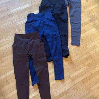 Set da 4 leggings da donna, multicolore