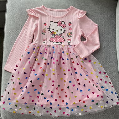 Mädchen Kleid Hello Kitty Rosa 3–4 Jahre wie neu 