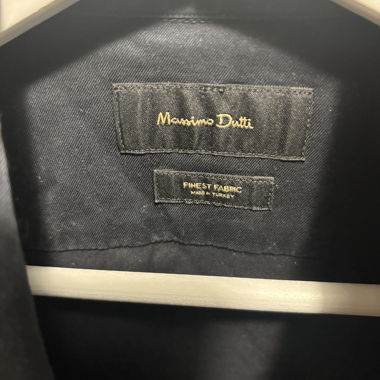 Massimo Dutti Black Satin Shirt
