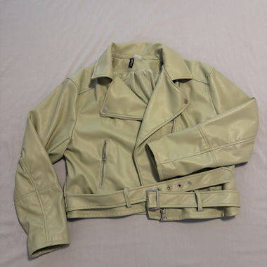 Leather Jacket with Belt