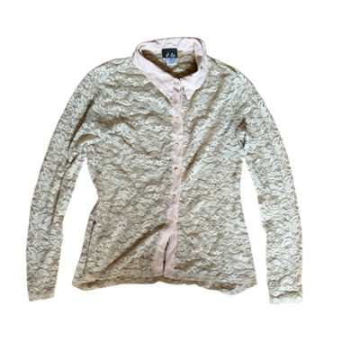 Lace button up shirt 