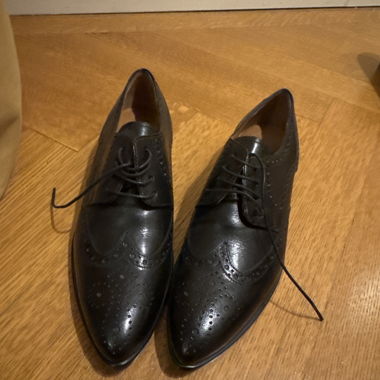 Black Leather Derbies