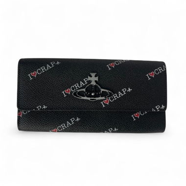 Vivienne Westwood “I Love Crap” Portefeuille Long Noir