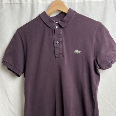 Polo Lacoste rouge foncé 