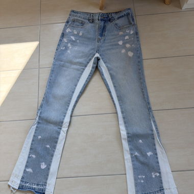 Jean flare effet peint