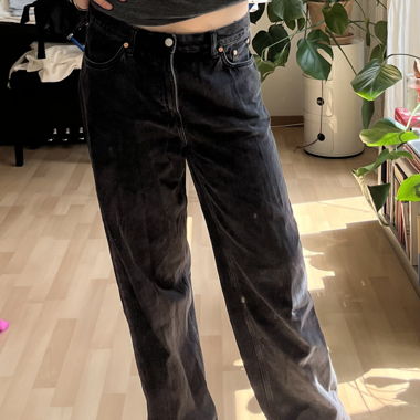 rail mid loose weekday jeans black