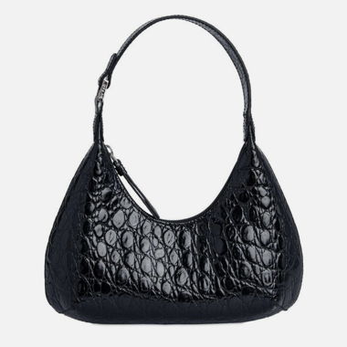 Sac à main en cuir Baby Amber de BY FAR (crocodile) – jamais porté