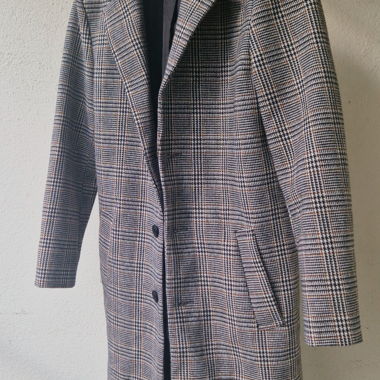 Beige Plaid Coat