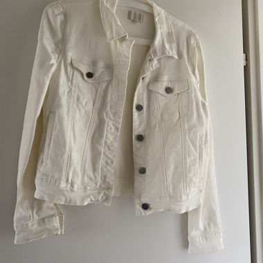 Veste en jean blanche