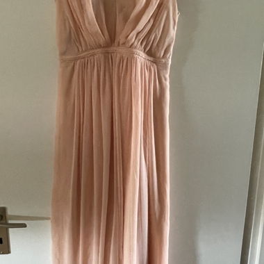 Robe longue maxi sans manches rose