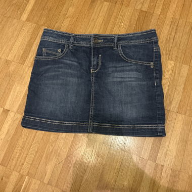 Jupe en jean bleu foncé