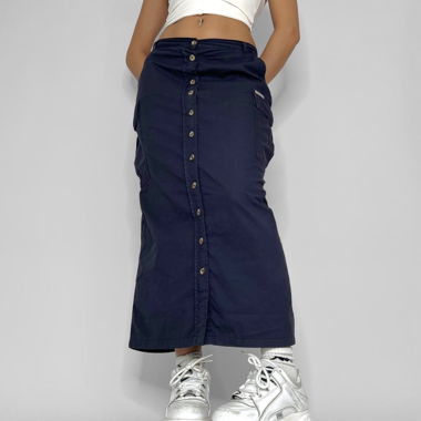 Jupe cargo maxi Y2K Onyx