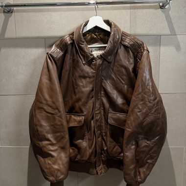 Eddie Bauer Vintage Puffer Leather Jacket