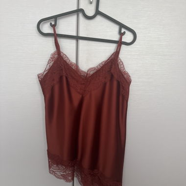 Burgundy Satin Top