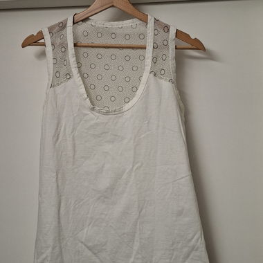 Débardeur blanc à motifs