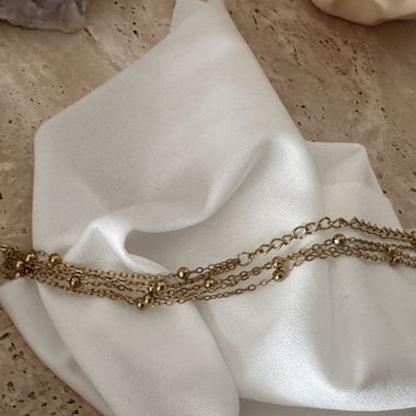 Gold chain ankle bracelet 