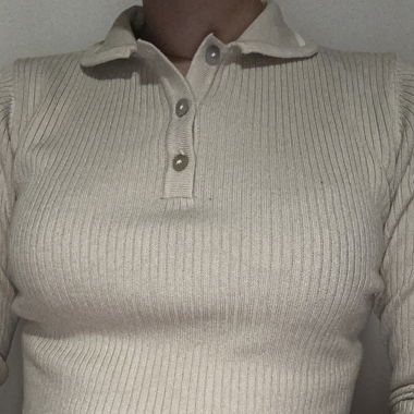 Langarm Shirt mit Knöpfen