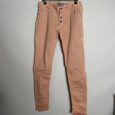 Pantalon skinny couleur pêche