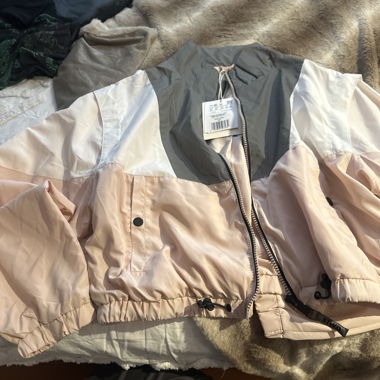 Pink and Grey Bomber Jacket